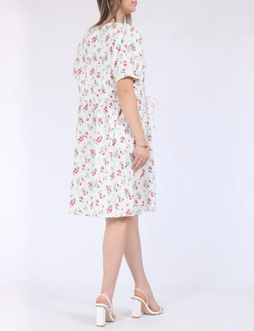 Rochie scurta Pieces, alb