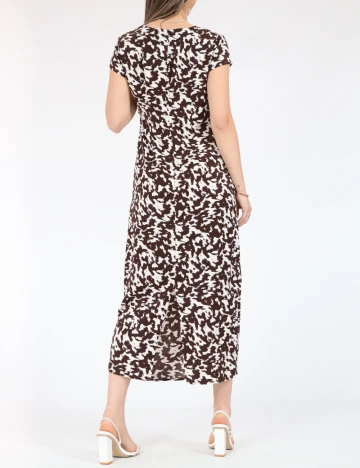 Rochie medie Only, maro/alb Maro