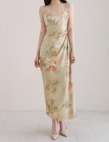 Rochie lunga Dazy, floral print Floral print