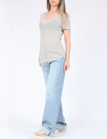 Tricou Only, crem