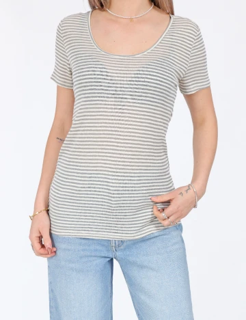 Tricou Only, crem