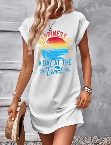 
						Rochie scurta SHEIN, alb
