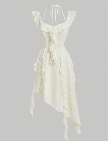 Rochie scurta SHEIN, crem