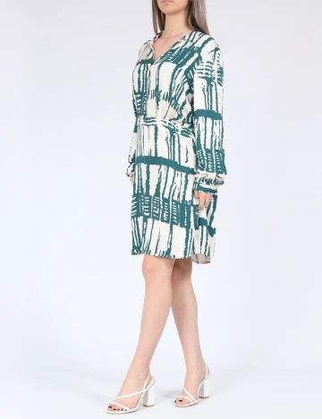 Rochie scurta Vero Moda, alb/verde Alb