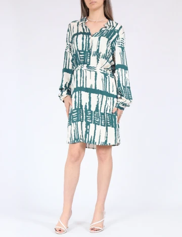 Rochie scurta Vero Moda, alb/verde Alb