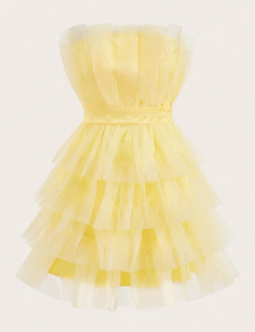 Rochie scurta SHEIN, galben