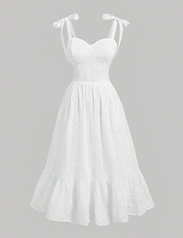 Rochie medie SHEIN CURVE, albastru Alb