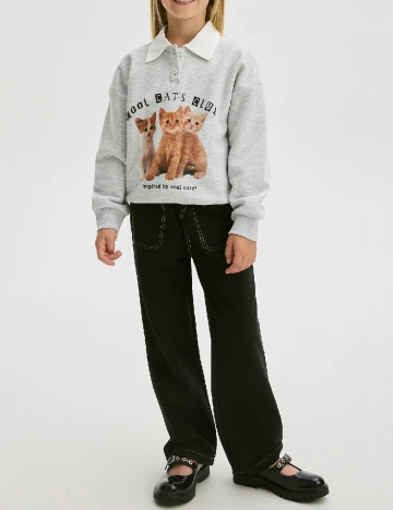 Pantaloni Reserved, negru Negru
