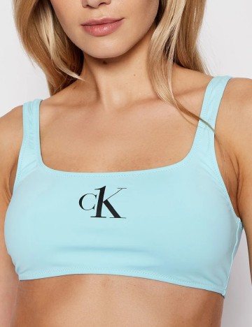 
						Bustiera de baie Calvin Klein, bleu