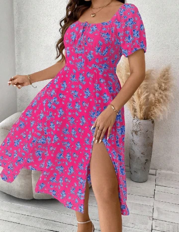 Rochie medie SHEIN CURVE, roz