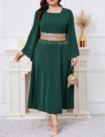 
						Rochie lunga SHEIN CURVE, verde