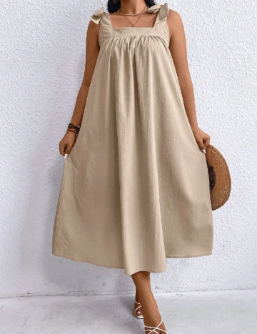 Rochie medie SHEIN CURVE, crem Crem