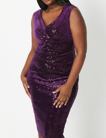 Rochie medie Coast Plus Size, mov