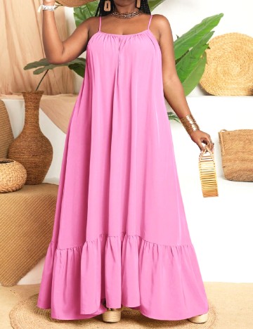 Rochie lunga SHEIN CURVE, roz