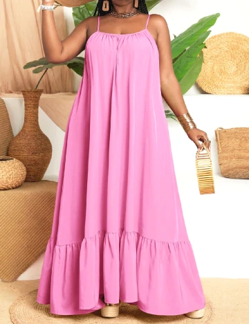 Rochie lunga SHEIN CURVE, roz