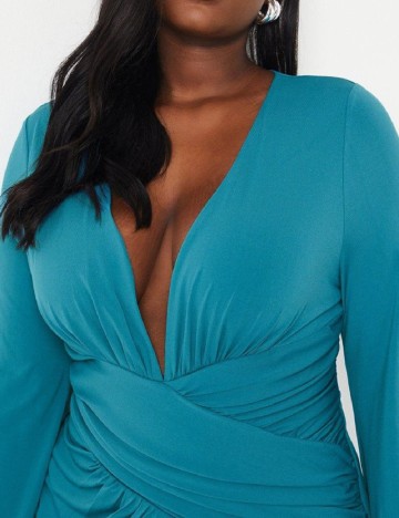 Rochie lunga Coast Plus Size, albastru