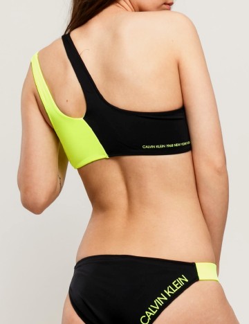 Sutien de baie Calvin Klein, negru/verde