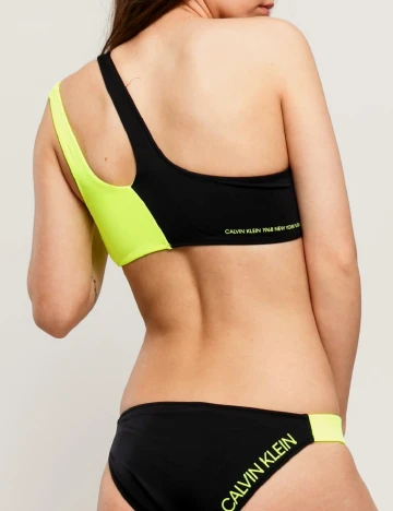 Sutien de baie Calvin Klein, negru/verde