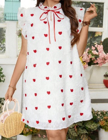 
						Rochie scurta SHEIN CURVE, alb