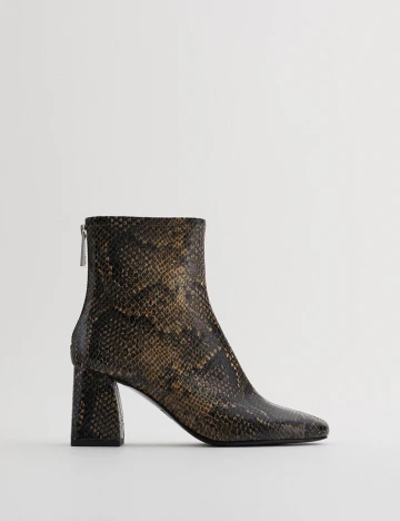 Botine Zara, animal print, 40