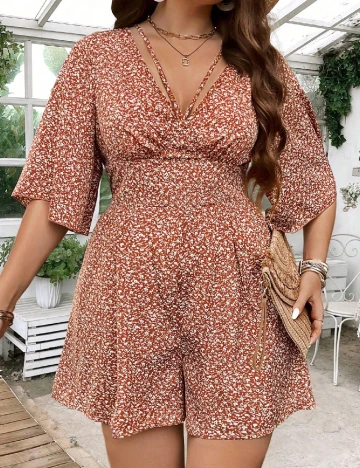 Salopeta SHEIN CURVE, maro