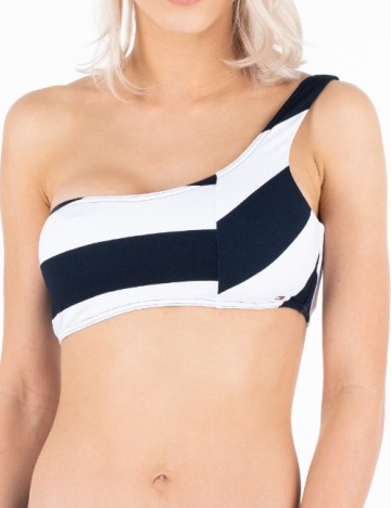 
						Sutien de baie Tommy Hilfiger, bleumarin/alb