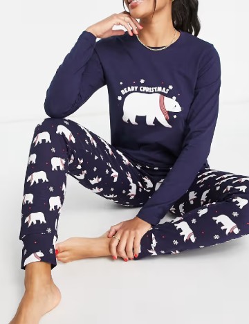 
						Pijama Threadbare, bleumarin