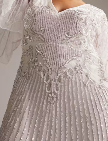 Rochie lunga ASOS Curve, alb
