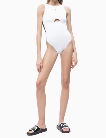 Costum de baie Calvin Klein, alb