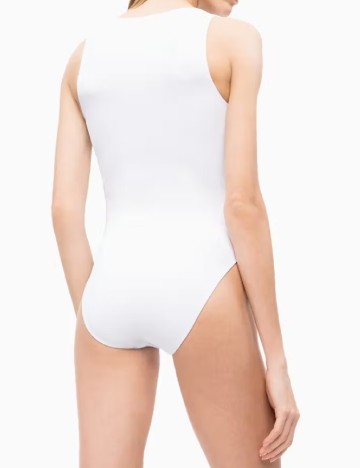 Costum de baie Calvin Klein, alb