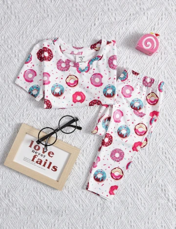 Pijama Shein Kids, alb Alb