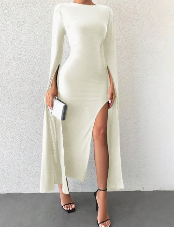 
						Rochie medie SHEIN, ecru