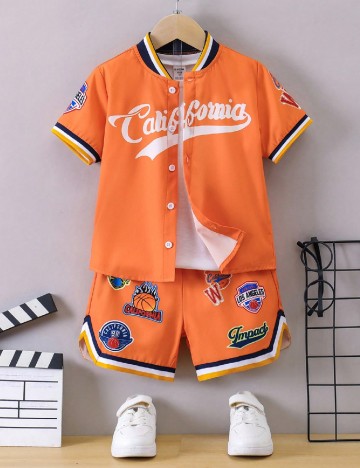 Compleu Shein Kids, portocaliu