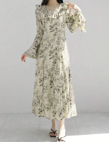 Rochie medie Dazy, crem