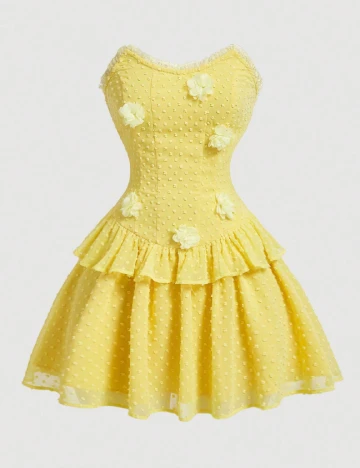 Rochie scurta SHEIN, galben