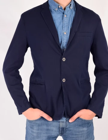 Blazer Jack&Jones, bleumarin inchis, M Albastru