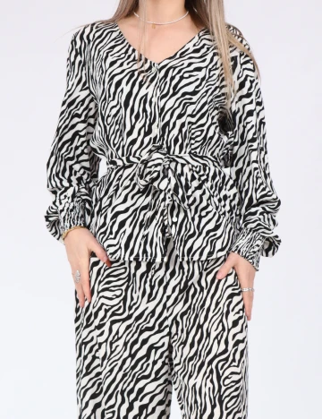 Bluza Only, alb/negru