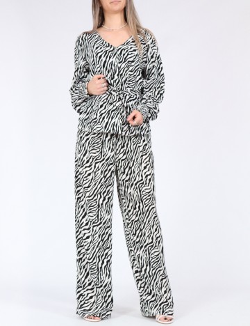 Bluza Only, alb/negru