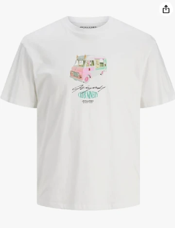 Tricou Jack&Jones, alb Alb