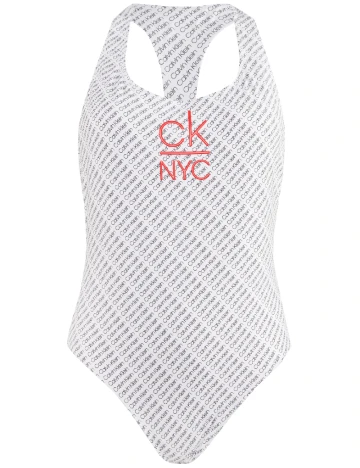 Costum de baie Calvin Klein, alb