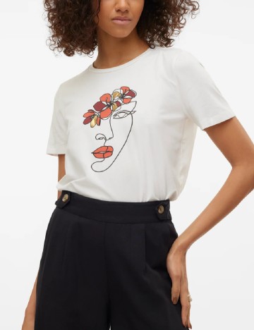 
						Tricou Vero Moda, alb