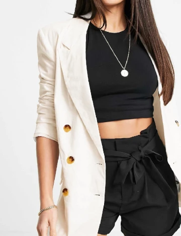 Sacou ASOS, ecru Alb