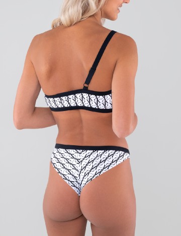 Sutien de baie Calvin Klein, alb/negru