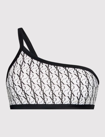 Sutien de baie Calvin Klein, alb/negru