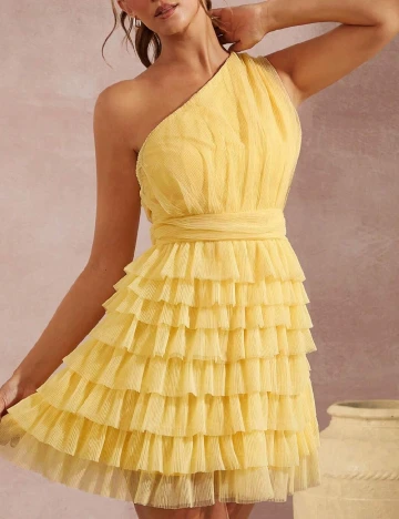 Rochie scurta SHEIN, galben