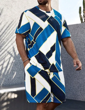 Compleu SHEIN Plus Size Men, mix culori Mix culori