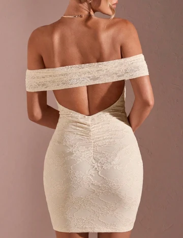 Rochie scurta SHEIN, crem