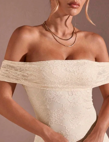 Rochie scurta SHEIN, crem