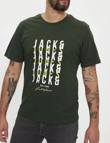 Tricou Jack&Jones, verde inchis
