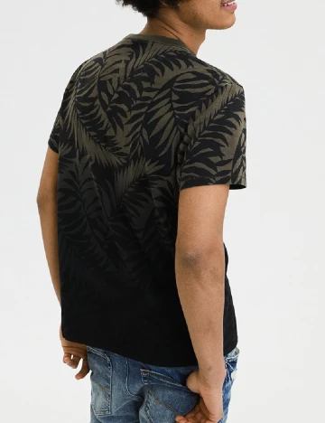 Tricou American Eagle, verde/negru